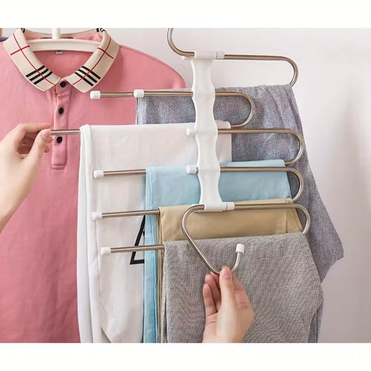 Perchero Organizador de Pantalones 5 en 1 – ¡Armario impecable y sin arrugas al instante!