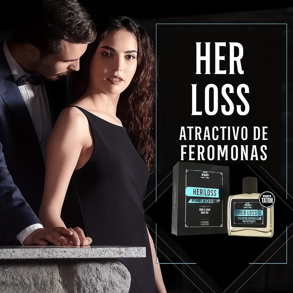 Esencia de Feromonas 'Her Loss' Potencia tu atractivo y confianza en cada interacción.