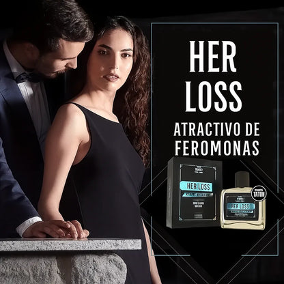 Esencia de Feromonas 'Her Loss' Potencia tu atractivo y confianza en cada interacción.